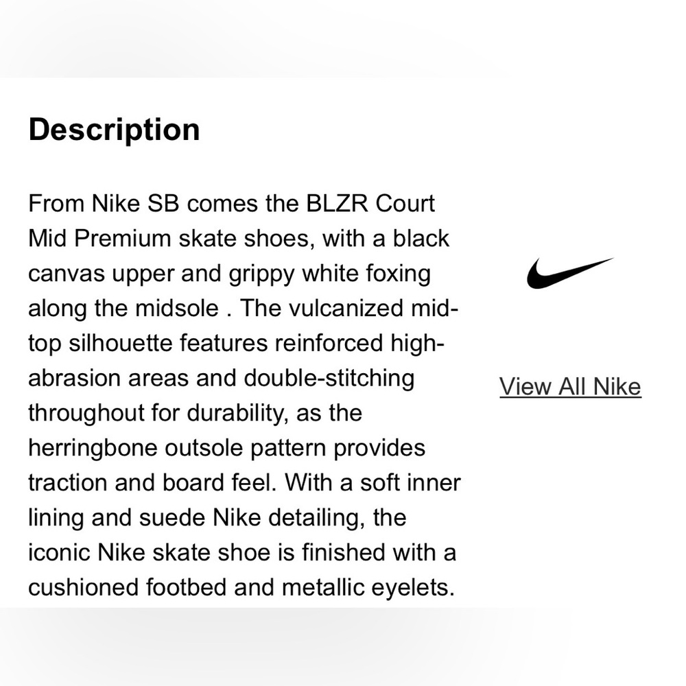 Nike SB BLZR Court Mid Premium Black & White - Picture 12 of 12